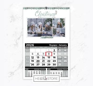 Коледен работен календар колаж Christmas precious moments и 3 снимки