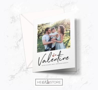 Изчистена картичка за Свети Валентин с 2бр. Ваши снимки - Valentine